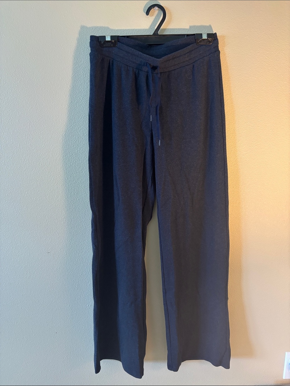 Aritzia Navy Drawstring Wide-Leg Lounge Pants